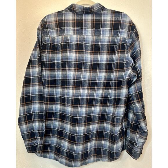 Original Weatherproof Vintage Blue Plaid Flannel Shirt XXL - Picture 2 of 8